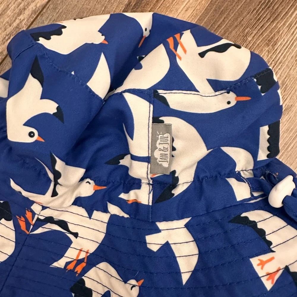Jan and Jul Seagull Print Kids Bucket Hat